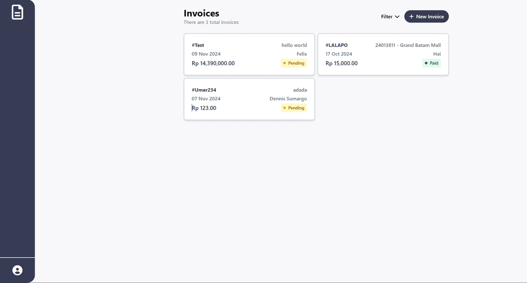 Invoice System Management